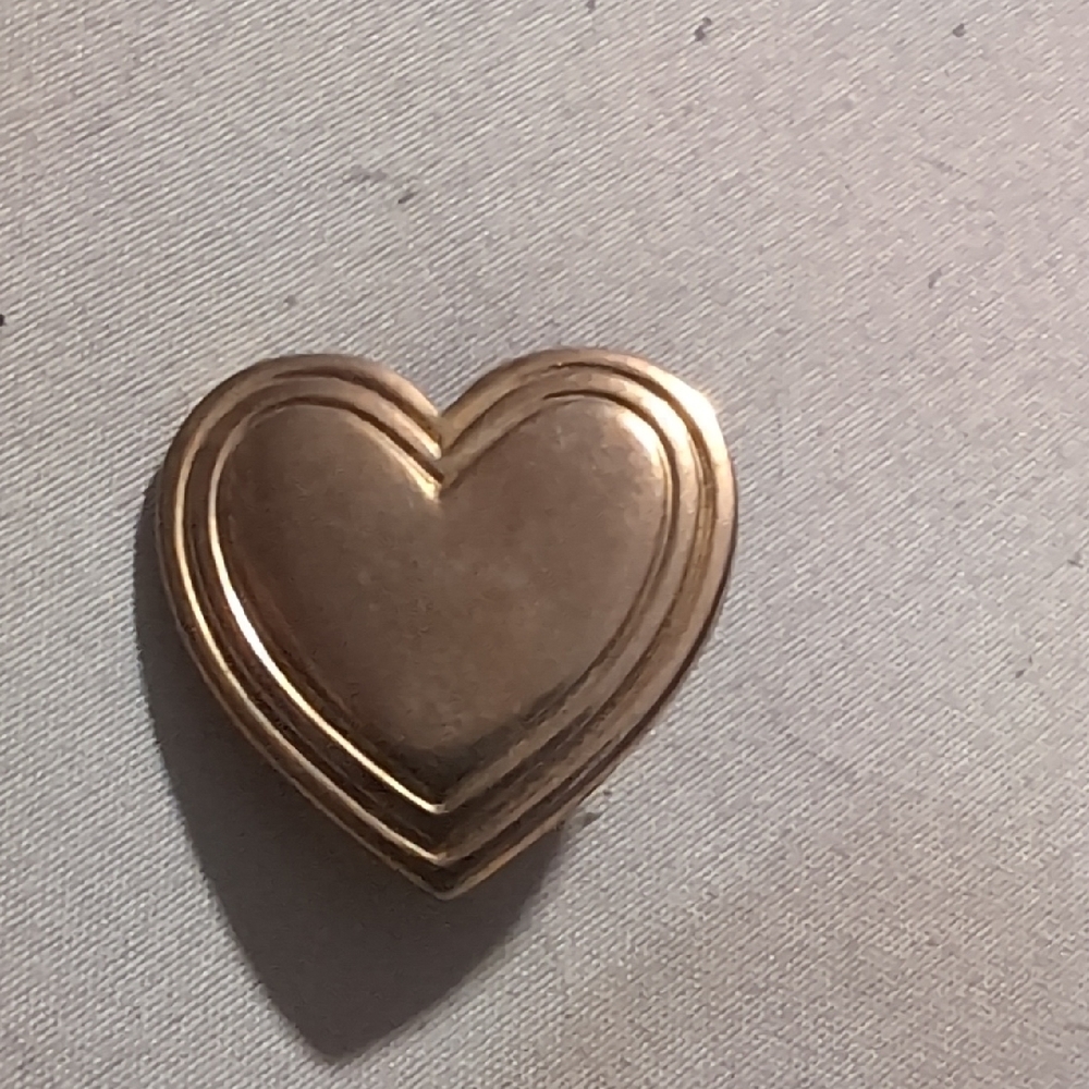 Gold Heart-Shaped Brooch